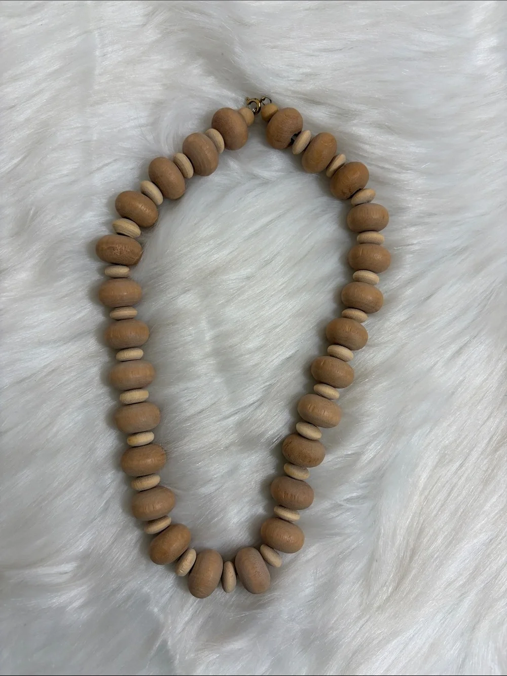Brown Wood Bead Necklace
